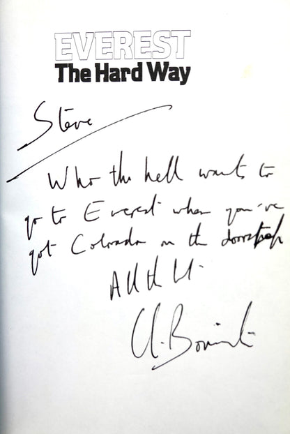 Everest the Hard Way by Chris Bonington (1976) (SIGNED)