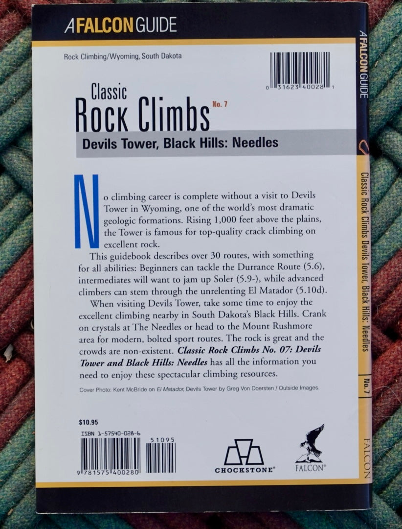 Classic Rock Climbs No. 7 Devil's Tower Black Hills: Needles by John Harlin III (1996) (SIGNED BY HERB AND JAN CONN)