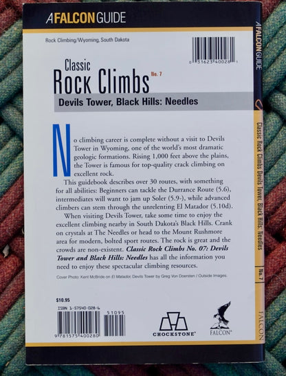 Classic Rock Climbs No. 7 Devil's Tower Black Hills: Needles by John Harlin III (1996) (SIGNED BY HERB AND JAN CONN)