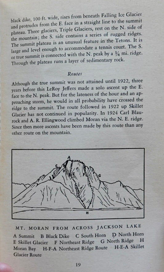 Mountain Climbing Guide to the Grand Tetons by Coulter & McLane (1947)