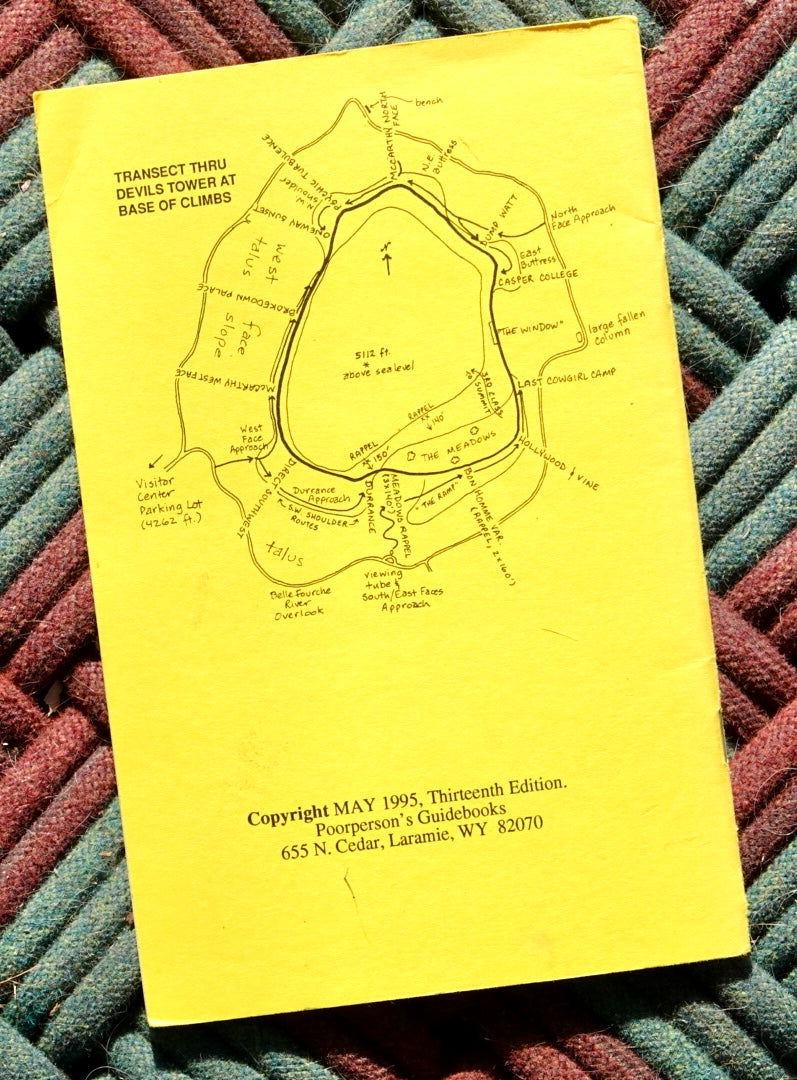 A Poorperson's Guidebook: Free Climbs of Devil's Tower by Dingus McGee & The Last Pioneer Woman (1995) (SIGNED)