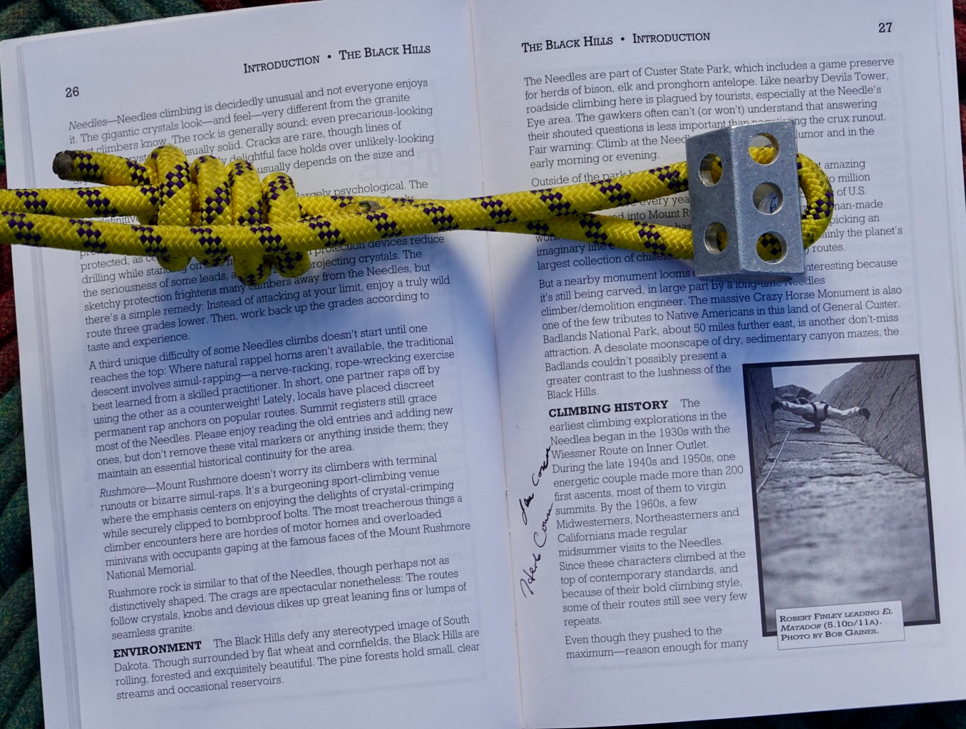 Classic Rock Climbs No. 7 Devil's Tower Black Hills: Needles by John Harlin III (1996) (SIGNED BY HERB AND JAN CONN)