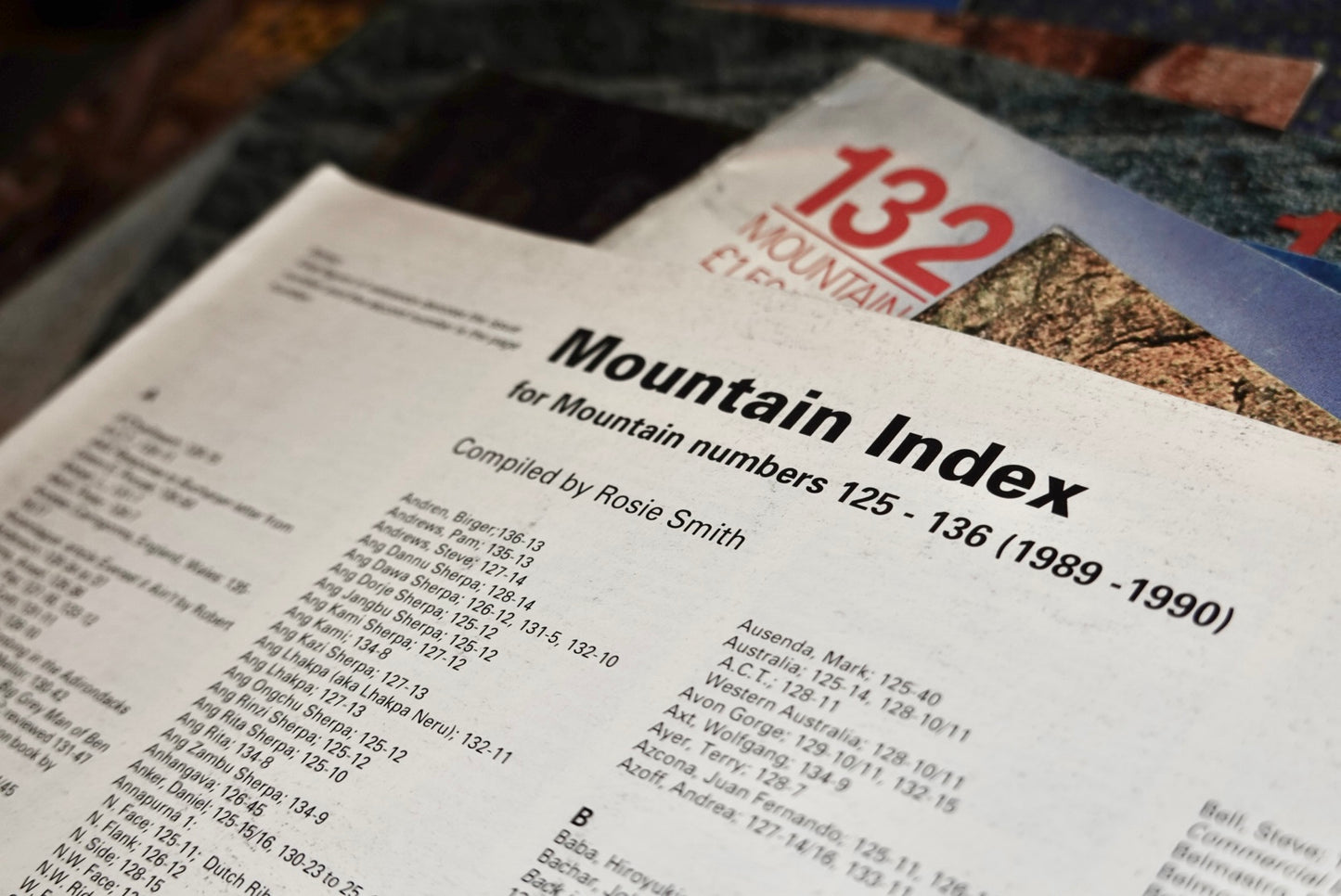 Mountain Magazine LOT 132-140 [7 ISSUES] w/ supplemental index