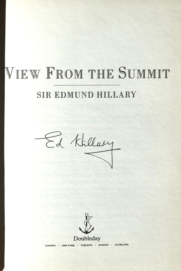 View From the Summit by Sir Edmund Hillary (1999) (SIGNED)
