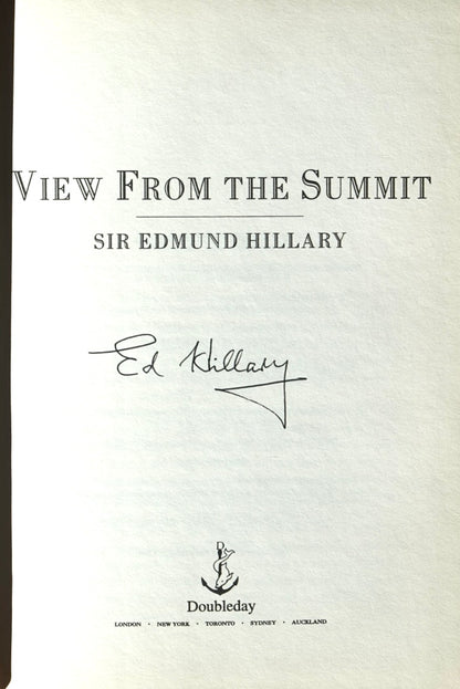 View From the Summit by Sir Edmund Hillary (1999) (SIGNED)