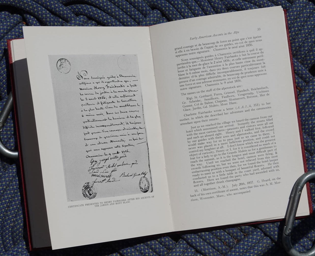 Early American Ascents in the Alps by J. Monroe Thorington (1943)