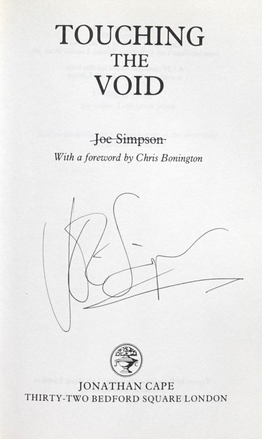 Touching the Void by Joe Simpson (1988) (SIGNED)