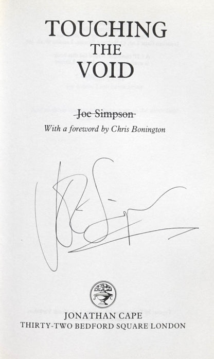 Touching the Void by Joe Simpson (1988) (SIGNED)